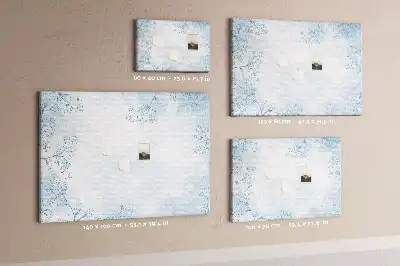 Korková nástenka s motívom náčrtu rastlín