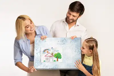 Korková nástenka s motívom náčrtu rastlín