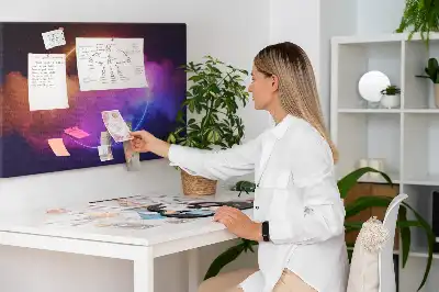 Korková nástenka s 3D motívom dymovej abstrakcie