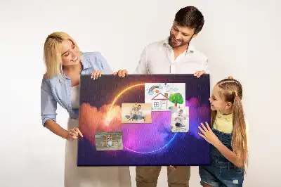 Korková nástenka s 3D motívom dymovej abstrakcie