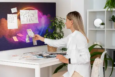 Korková nástenka s 3D motívom dymovej abstrakcie