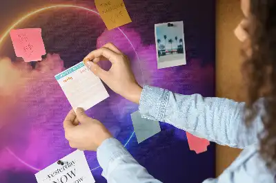 Korková nástenka s 3D motívom dymovej abstrakcie