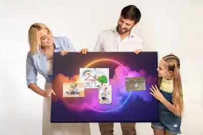 Korková nástenka s 3D motívom dymovej abstrakcie