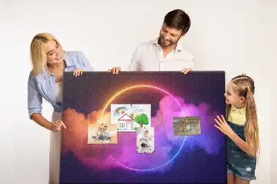 Korková nástenka s 3D motívom dymovej abstrakcie