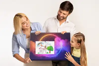 Korková nástenka s 3D motívom dymovej abstrakcie