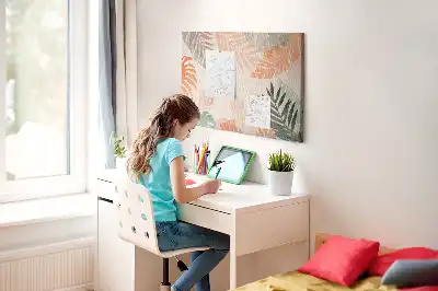 Korková nástenka Botanické listy