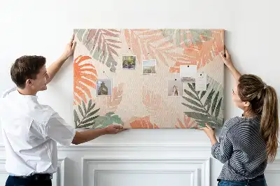 Korková nástenka Botanické listy