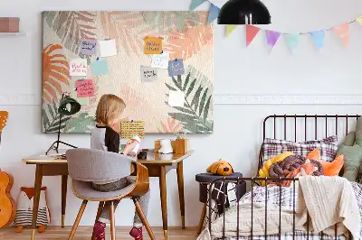 Korková nástenka Botanické listy
