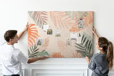 Korková nástenka Botanické listy