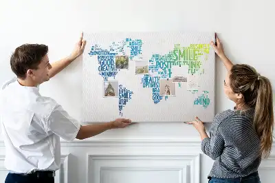 Korková nástenka Mapa milých slov