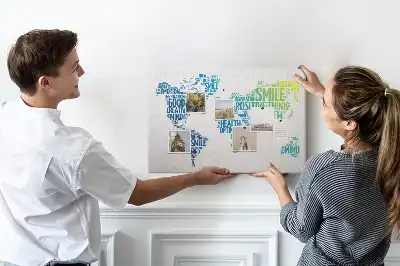Korková nástenka Mapa milých slov