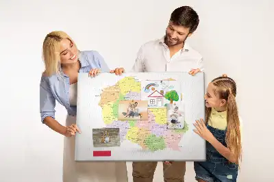 Korková nástenka s mapou Poľska