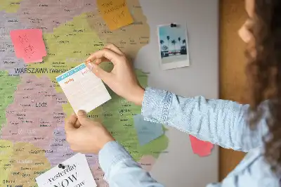 Korková nástenka s mapou Poľska