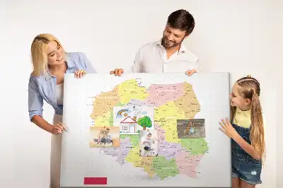 Korková nástenka s mapou Poľska