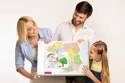 Korková nástenka s mapou Poľska