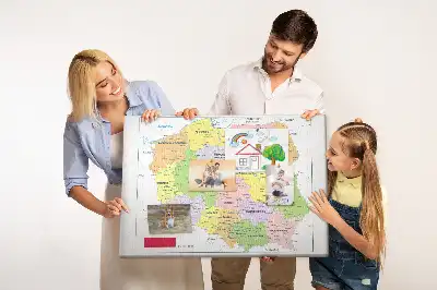Nástenka do detskej izby s mapou poľských hraníc