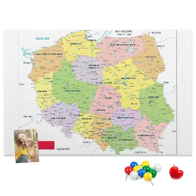 Nástenka do detskej izby s mapou poľských hraníc