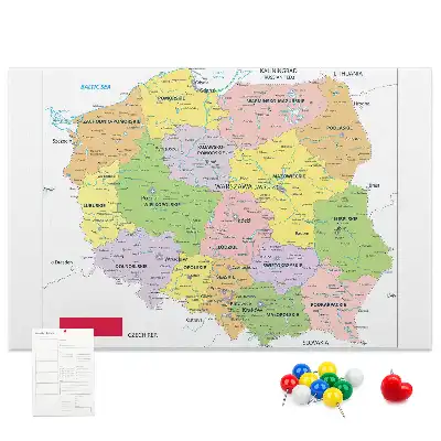 Nástenka do detskej izby s mapou poľských hraníc