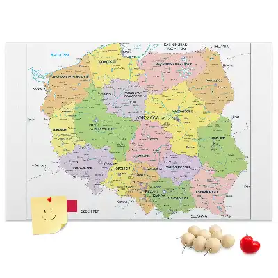 Nástenka do detskej izby s mapou poľských hraníc