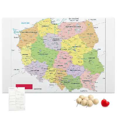 Nástenka do detskej izby s mapou poľských hraníc