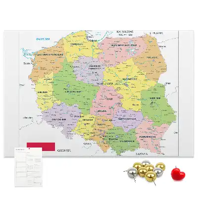Nástenka do detskej izby s mapou poľských hraníc
