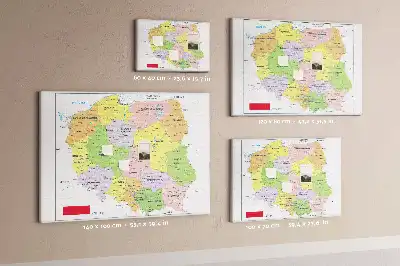 Nástenka do detskej izby s mapou poľských hraníc