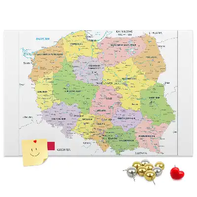 Nástenka do detskej izby s mapou poľských hraníc