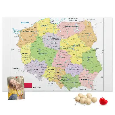 Nástenka do detskej izby s mapou poľských hraníc