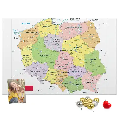 Nástenka do detskej izby s mapou poľských hraníc