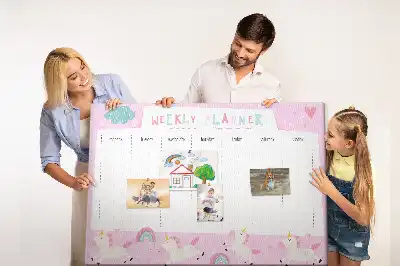 Týždenný plánovač na stenu pre deti do detskej izby