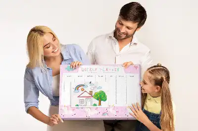 Týždenný plánovač na stenu pre deti do detskej izby