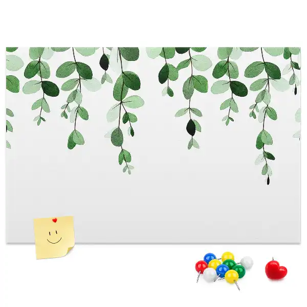 Korková nástenka v tvare listu na stenu
