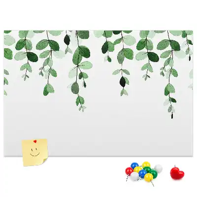 Korková nástenka v tvare listu na stenu