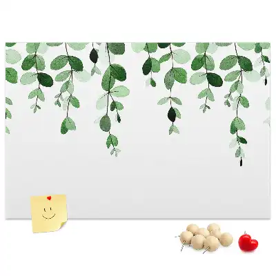 Korková nástenka v tvare listu na stenu