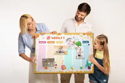 Nástenka do detskej izby so školským rozvrhom hodín