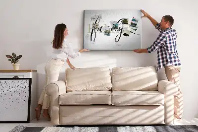 Korková nástenka s nápisom Family
