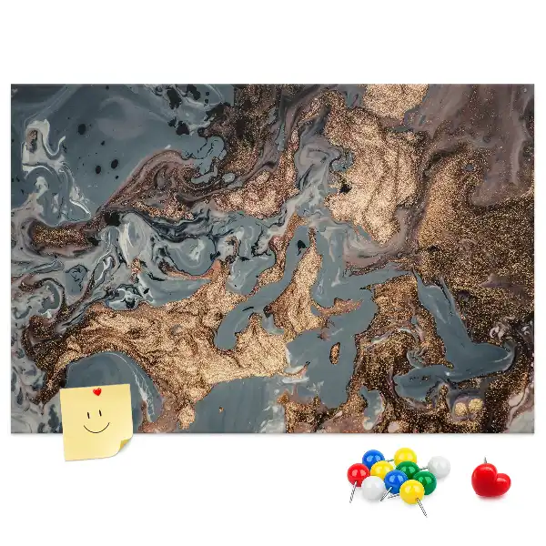Korková nástenka s dekoratívnym motívom žilkovaného kameňa