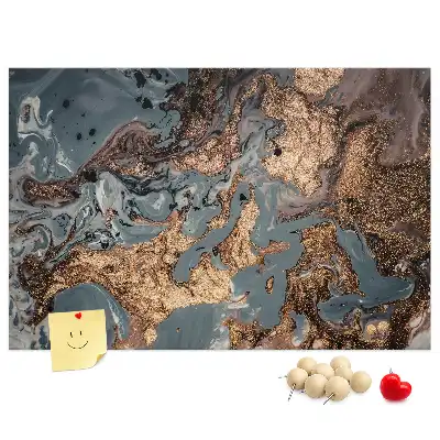 Korková nástenka s dekoratívnym motívom žilkovaného kameňa