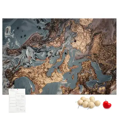 Korková nástenka s dekoratívnym motívom žilkovaného kameňa