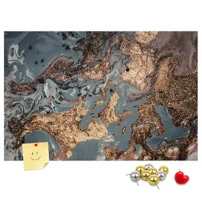 Korková nástenka s dekoratívnym motívom žilkovaného kameňa