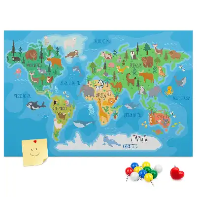 Nástenka do detskej izby Kreslená mapa