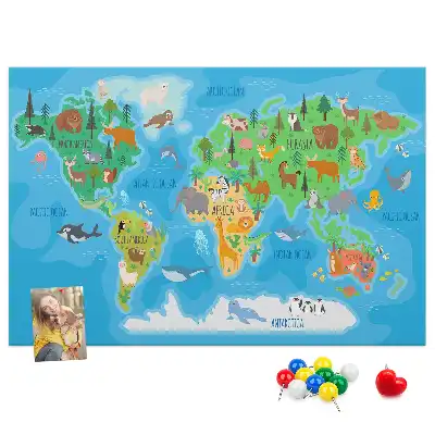 Nástenka do detskej izby Kreslená mapa