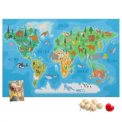 Nástenka do detskej izby Kreslená mapa