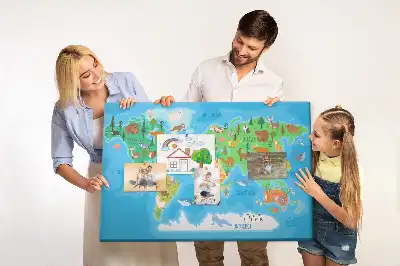 Nástenka do detskej izby Kreslená mapa