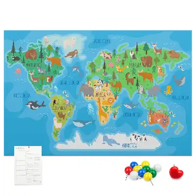 Nástenka do detskej izby Kreslená mapa