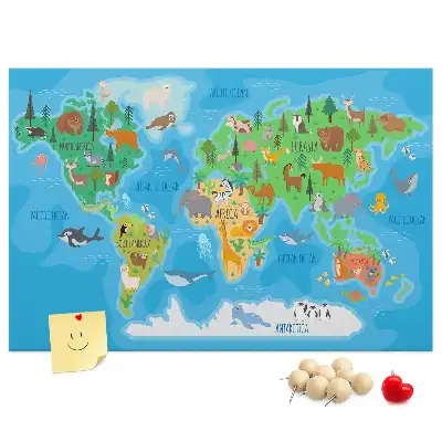 Nástenka do detskej izby Kreslená mapa