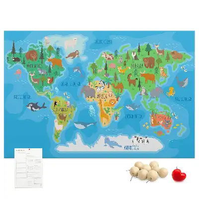 Nástenka do detskej izby Kreslená mapa