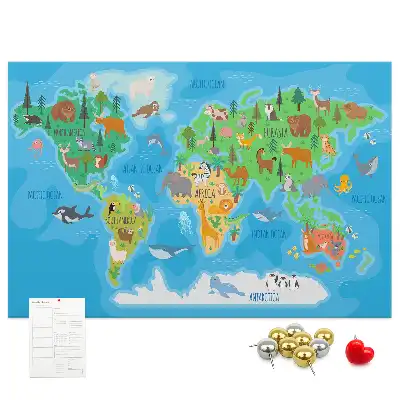 Nástenka do detskej izby Kreslená mapa