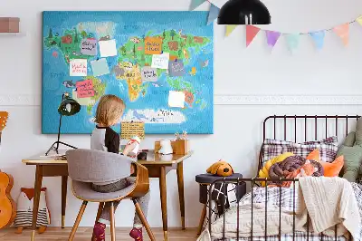 Nástenka do detskej izby Kreslená mapa