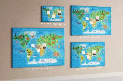 Nástenka do detskej izby Kreslená mapa